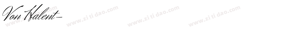Von Halent字体转换